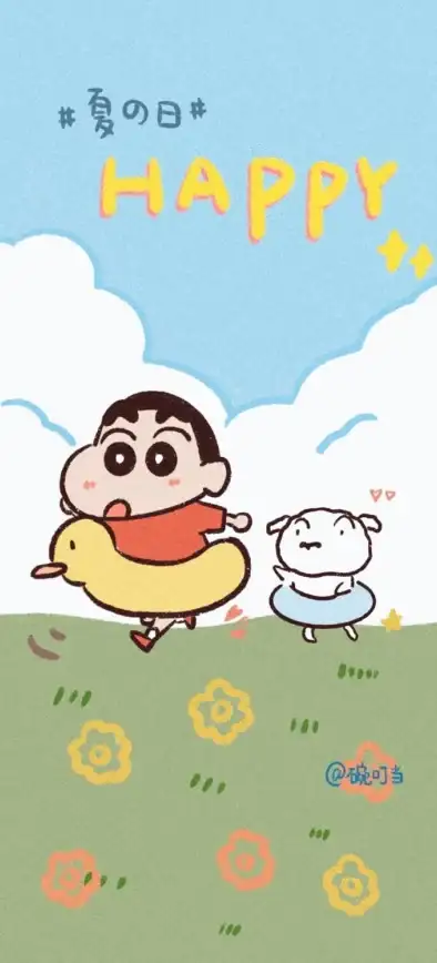 壁纸精选✨童趣回归｜蜡笔小新手机壁纸，唤醒童年记忆的可爱选择